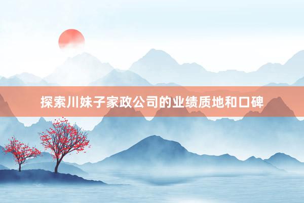 探索川妹子家政公司的业绩质地和口碑